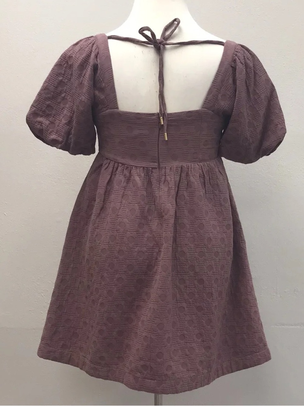 Madewell Floral Quilted Puff-Sleeve Mini Dress - Size Large - Picture 3 of 4